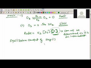 18 Chemical Kinetics: Mechanism of Decomposition of Ozone, Rate Law of Some Complex Reactions