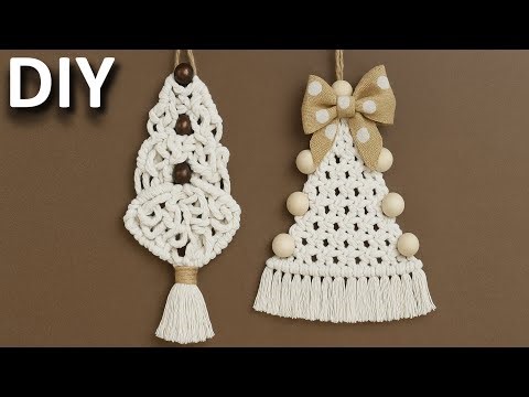 2 GREAT DIY MACRAME CHRISTMAS TREE IDEAS / Beautiful Holiday Gift Ideas