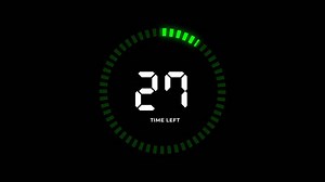 Download Digital Countdown With Glowing Green Progress Ring And White Numerals Displays Time Remaining for free