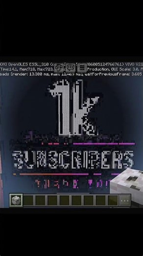 Target 1k subscriber's..!▶️ #minecraft #shorts