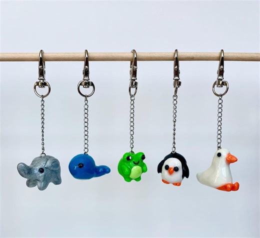 Polymer Clay Keychains - Animals - Etsy