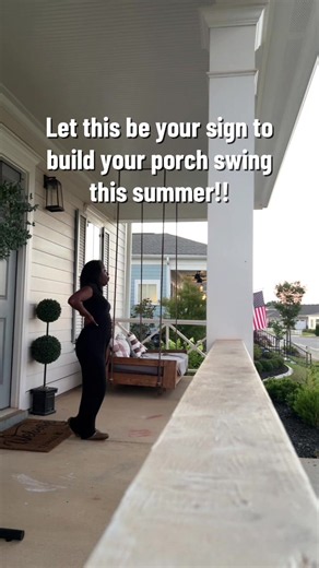 If you’ve been considering getting a porch swing, well here is your sign! This swing is my favorite spring/ summer spot…especially to be nosey 👀😂 #porchswing #outdoorfurniture #patiofurniture #porchdecor