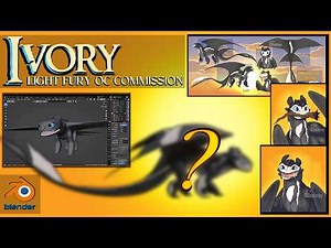 Ivory - Light Fury OC | Blender 3D Model Commission