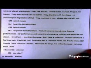 Michael Jackson's Last Recorded Words (Transcript In Comments)