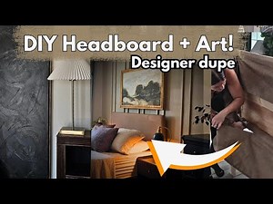 DIY Room Makeover: From Boring to Beautiful | Headboard, Art & Budget-Friendly styling.
