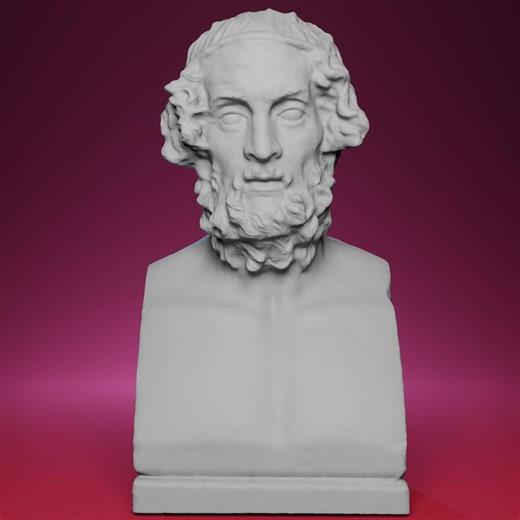 3D Printed Homer Bust – Inspired by the British Museum in London - Etsy