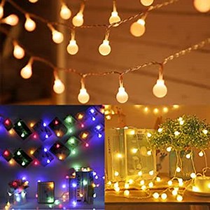 100 LED Globe String Lights Warm White & Multi Color Change -IELECMG Patio Fairy Lights 39.3ft USB Plug with 8 Modes, Remote and Timer, IP65 Waterproof Mini Ball for Bedroom Indoor Outdoor Party Decor