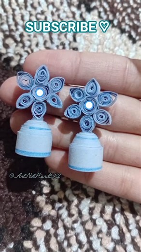 Paper Earrings DIY 📃 ♡#art #subscribe #mychannel