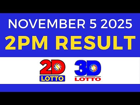 Lotto Result Today November 5 2025 2pm