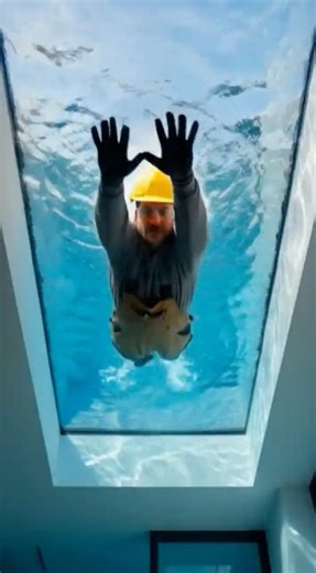 "Rooftop Glass Pool Build! 🏊‍️