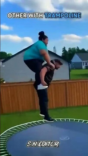 Habilidades normales en un trampolin vs habilidades pro