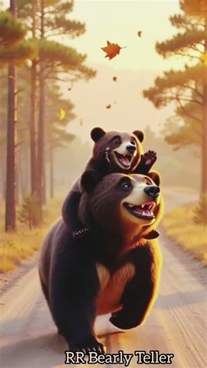 Mama Bear & Baby Bear’s Happy Walk | Adorable Cartoon Bears 🐻✨#youtubeshorts #bearcartoon