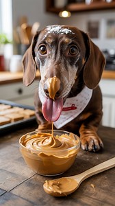 Dachshund's Hilarious PB Fudge Fail Created by: DachshundArts.com | DachshundArts.com