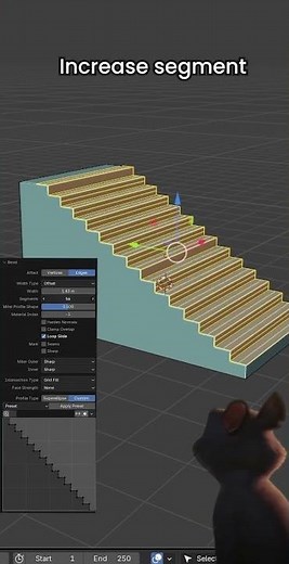 In this quick Blender tutorial, I'll show you how to create clean stairs using the Bevel Tool.