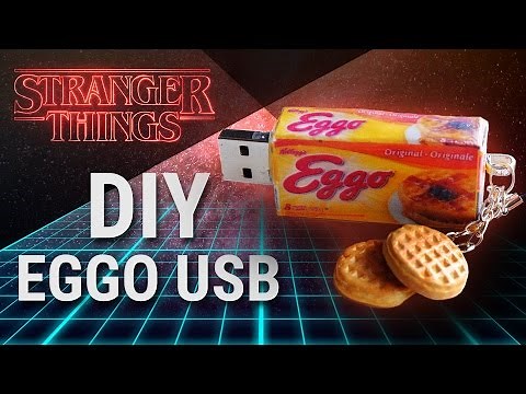 ''STRANGER THINGS'' DIY Polymer Clay EGGO USB - Back to School Craft