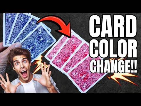 INSTANT Card Color Change Trick! Fool Your Friends & Family with 4 Cards! (Easy Tutorial)