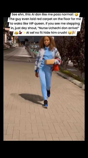 2K views · 106 reactions | See ehn, this AI don like me pass normal! 藍 The guy even lay red carpet on the floor for me to waka like VIP queen. If you see me stepping in, just dey shout, “Nurse Uchechi don arrive!” ✨AI sef no fit hide him crush!  Uchechi Kanu #hilightseveryonefollowers | Uchechi Kanu | Facebook