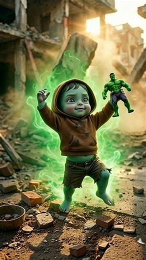 Mini Alien Hulk! #ai #aivideo #alien #earth #shortvideo #aishorts #superhero #shorts #hulk #marvel