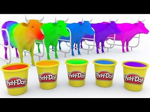friendly elephant horse cow goat change colors for kids bath time videos for kindergarten kids
