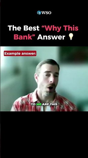 🎯 PERFECT “Why This Bank?” in 20 Seconds