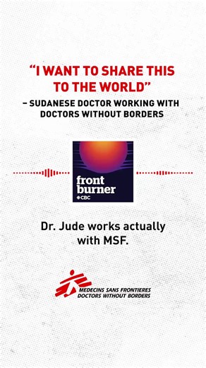 Canadian journalist Michelle Shephard has just returned from visiting the Sudan-Chad border with Doctors Without Borders teams. In an interview for CBC/Radio-Canada's Front Burner, she recounts harrowing stories from Sudanese refugees fleeing violence. More than 12 million people have been displaced since the conflict in #Sudan began. Many MSF colleagues working in refugee camps in #Chad are themselves displaced from Sudan, including Dr. Jude, who made her way to an MSF clinic and offered her se