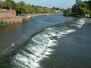 Chester Weir in Chester, England