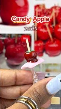 I Turned a CANDY APPLE Into a Nail 🍎✨ #nails #summernails #nailart #nailtutorial #nailtech #nail