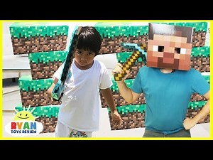 MINECRAFT Roblox and Slither.io In Real Life! Family Fun Pretend Play Surprise Toys Hunt - Videos For Kids