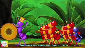 The Ants Go Marching One By One - Nursery Rhymes For Children