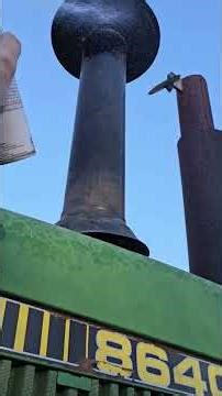 Our old John Deere had a hard time waking up this morning