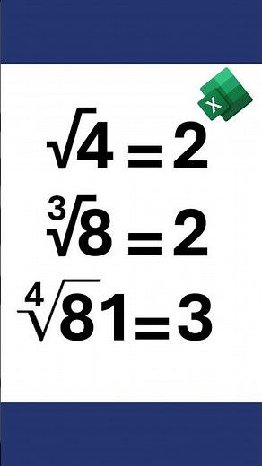 How to Take the Square Root in Excel #tutorial #shorts #excel