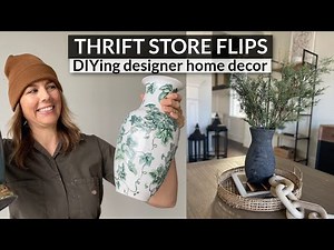 DIY Home Decor Thrift Flips | Designer Decor For Less | Bonus Christmas Flip