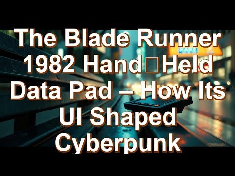 The Blade Runner 1982 Hand‑Held Data Pad – How Its UI Shaped Cyberpunk