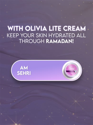 From sehri to iftar, your skin deserves care. Hydration that lasts with Olivia Lite Cream. Shop now: https://shop.olivia.com.pk/products/olivia-lite-cream #Olivia #OliviaShukria #OliviaLiteCream #NoChipChip #LiteRamadanCare