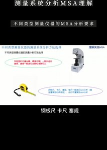 不同类型测量仪器的MSA分析要求—MSA测量系统分析