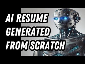 Create an AI generated resume from scratch with resume.io