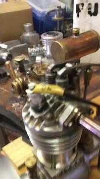 Mini DiY engine test Run on Gasoline with spark ignition and open rockers! #modelengine