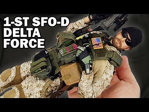 1st SFOD-D Delta Force gunner - US special forces operator: 1/6 scale action figure by Dam Toys