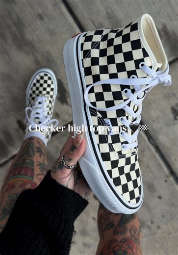 Checker High Top Vans: Obsessed with Classic Black Style