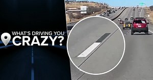 Driving You Crazy: Are the lane lines on the highway that are half white and half black purposeful?