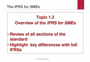 The IFRS for SMEs - SlideServe