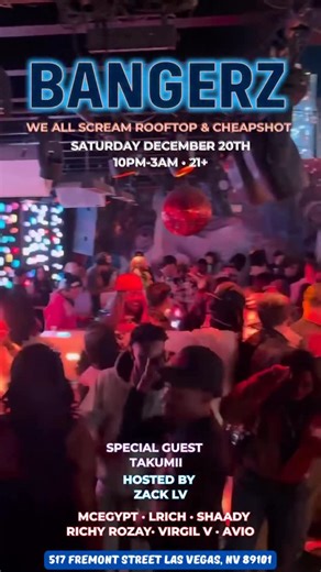 Endless on Instagram: "Nothing but BANGERZ ‼️ 📆Saturday December 20th ⌚️Doors 10PM 📍Cheapshot & We All Scream Rooftop @djshaady and @takumiionthebeat will be turning up with us ATTN: To Access the party you’ll have to enter through Cheapshot Tickets + details are in link in bio🫡♾️"