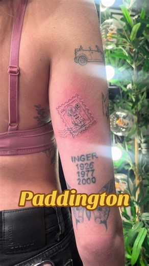 Paddington stamp - fine line tattoo done in central London #paddington #paddingtonbear #londontattoo #london #tattooideas