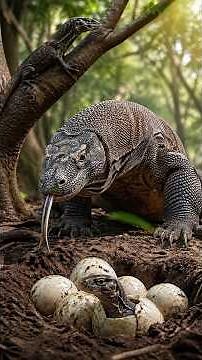 Baby Komodo Dragon Hatching 🥚🐉 | Nature’s Brutal Truth