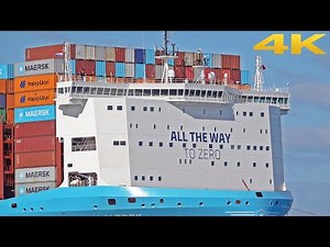 🛳️ MASSIVE CONTAINER SHIP BERLIN MAERSK DEPART FROM ROTTERDAM PORT ⚓️ - 4K SHIPSPOTTING 2025