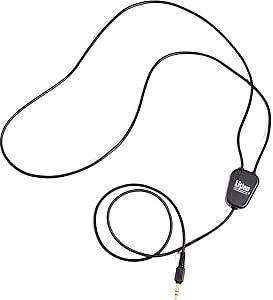 Listen Technologies LA-166 Personal Neck Hearing Loop, Dark Grey, 2W Max Power Input, 75mW Rated Power Input, Frequency Response 20 Hz - 20 kHz, Impedance 12 ohm +/- 15% @ 1 kHz