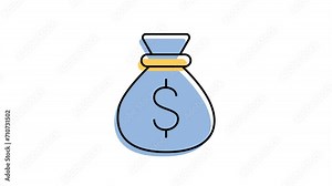 coin. a bag of money. bank. a win. A lot of money. money. credit. loan. A millionaire. a bag of money. interest on money. vector. doodle. on a white background.