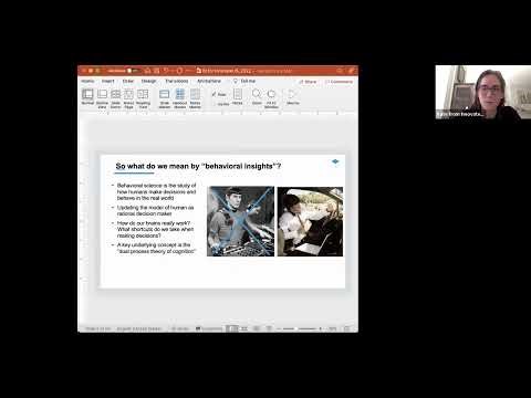 Workshop | Behavioral Insights (2-3pm ET)