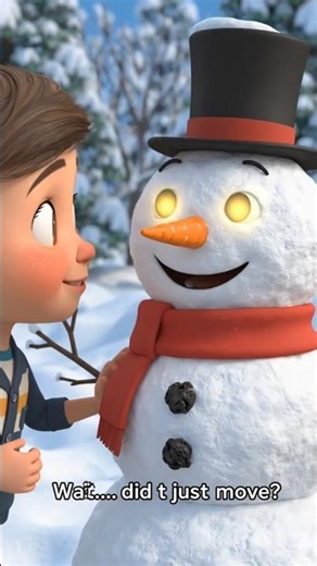 “A Snowman That Came to Life ❄️☃️ #snowman #winter #Kids #magic