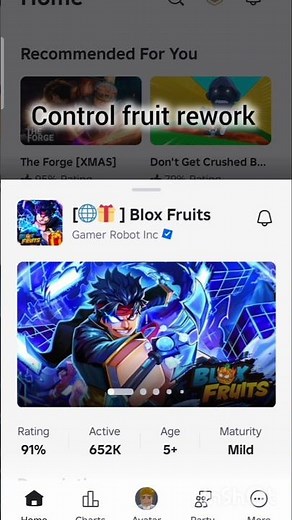 control fruit rework #bloxfruits #youtubescarch